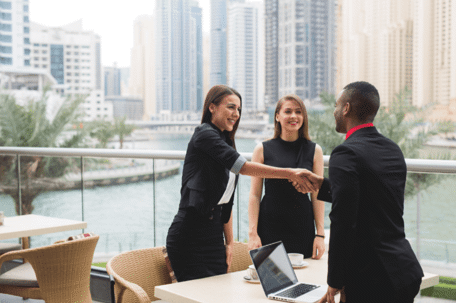 people shaking hands